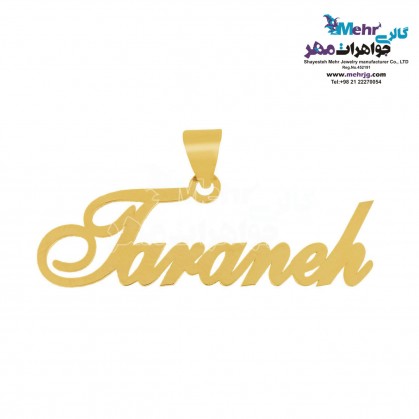 Gold Name Pendant - Taraneh Design-MN0233